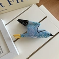 Blue and white marble acetate seagull hair claw clip for creative bird hair accessories - Petrel Pattern