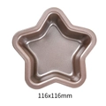 Teglia antiaderente a forma di stella in oro rosa, dimensioni 116x116 mm, pasticceria - 116x116mm