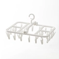 White folding multi-clip drying rack for socks and underwear on balcony - 32-Clip (Foldable) / White