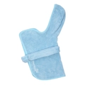 Light blue absorbent dog bathrobe featuring sweet dreams text and soft microfiber texture - Blue