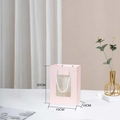 Pink paper gift bag with transparent window and white handle, 15x10x20cm size - Type B Windowed (15x10x20cm) / Pink