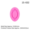 Rosa Silikonform mit ovalem Reliefrahmen für DIY Tortendekoration und Backen - 2# Ovaler Rahmen (15-632) / Rosa