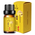 10ml Natural Ginger Essential Oil in brown glass bottle with yellow packaging box - Ginger Essential Oil / Brown