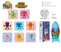 16-piece silicone animal suction toy set with blue rocket storage container for kids - 16 Pcs Large Animal Set + Rocket Bottle + Color Box