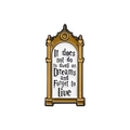 Golden mirror enamel pin with inspirational quote engraving for fashion accessories - Mirror Quote Style