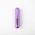 Portable 5ml purple aluminum perfume atomizer with a clear liquid level window - 5ml / Bright Purple