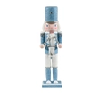 30cm blue glitter nutcracker soldier with drum and silver drumsticks Christmas decoration - TN3006 Sky Blue Drummer