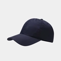 Detail view of the lightweight, breathable quick-dry fabric on the navy blue sport cap - Navy Blue