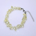 Adjustable natural yellow citrine gravel bracelet with silver lobster clasp closure - Citrine (Enhanced)
