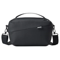 Borsa a tracolla nera da uomo con logo sportivo e cinturino regolabile rimovibile - Nero