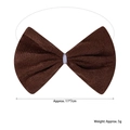 Brown knitted bow accessory with elastic strap for Halloween tiger costume 11x7cm - Regular Bowtie / Coffee