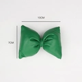 Green leather Christmas bow for gift DIY decoration, 10cm x 7cm handmade accessory - Green-Large 5pcs/pack
