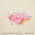 Roze miniatuur bento box voor poppenhuis met deksel en diverse vakverdelingen - Roze Bento Box met vakken