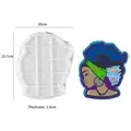 Silicone resin mold of Afro woman profile with African landscape design, 22.7cm height - African Map Portrait NO.2