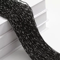 Elegante tenda a fili neri con glitter argento per decorazione casa e matrimoni - 100*200cm / Nero