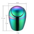 Mini cestino da scrivania arcobaleno con coperchio basculante e dimensioni - Altezza 19,5 cm / Nuovo Arcobaleno