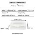 Compact 7.5x5x2.1cm clear PP plastic organizer box for hardware and small parts - 7.5 Rectangular (7.5*5*2cm)