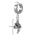 Diagramma tecnico con ago da 0,9mm e ciondolo a serpente d'argento da 22,8mm per orecchini - Serpente