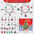 DIY kerst adventskalender blind box met armbanden en sneeuwpop bedels voor meisjes - Kerst Countdown Stijl (M-24)