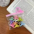 Set di mini mollette per capelli a fiore opache con custodia trasparente a zip - Stile Piccolo Appendiabiti