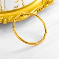 Gestructureerde 18k vergulde roestvrijstalen armband met elegante ribbelpatronen - Horizontaal Gestreepte Stijl