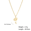 Golden stainless steel daisy flower pendant necklace with elegant hollow-out pattern - Gold Daisy