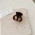 Pince à cheveux chic en acétate avec motif écaille de tortue marron pour coiffure femme - Brun Foncé