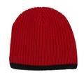 Berretto classico in maglia a coste rosso e nero per calore e comfort invernale - Taglia unica / Rosso