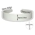 Detail eines grauen ABS-Haarreifens mit glattem, zahnlosem Design und 2,9 cm Breite - 2.9CM Ohne Zähne Grauweiß Rohling