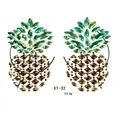 Pineapple style acrylic rhinestone body jewels in green and gold for rave party - XT-32 Green Pineapple Rhinestone Sticker