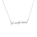 Collana in acciaio argento con ciondolo Je t'aime Je t'adore scritta regalo - Collana / Argento