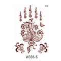 Red-brown henna temporary tattoo with mandala, vine, and butterfly designs for hands - Hand Adapted Henna Flower (W335-S)