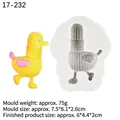 Duck cactus silicone mold for car scent ornaments with precise product dimensions - 2# Silhouette Duck / Gray
