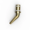 Diamond painting metal pen tip with golden curved elbow and double white rubber rings - Elbow Metal Tip