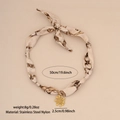 Choker in nylon con stampa catena e ciondolo girasole in acciaio inox da 50 cm - Stile Girasole (3#)