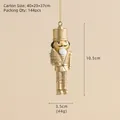Golden glitter Nutcracker soldier ornament hanging decoration, height 10.5cm for Xmas tree - Champagne Soldier C (Christmas Tree)