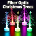 Five pieces colorful fiber optic Christmas tree lights with glowing stars and multi-color LED - Glowing Fiber Optic Christmas Tree 1pc