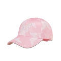 Detailansicht der rosa Kappe mit weißen Schmetterlings-Pailletten und Allover-Druck - 52-56CM / Rosa