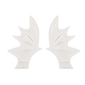 Set of two white PU leather bat wing hair clips for Halloween party costume accessories - #9 White Bat Hair Clips