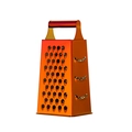 Rainbow copper finish stainless steel 4-sided box grater for vegetables and cheese - Magic Red