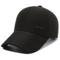 Gorra de béisbol negra para hombre con placa metálica de la marca NARASON lateral - Ajustable / Negro