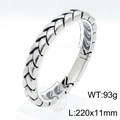 Bracciale cubano intrecciato da 11mm in acciaio al titanio argento con finitura opaca - Acciaio Liscio