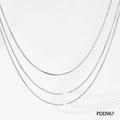 Collana minimalista a più strati in argento in acciaio inossidabile di alta qualità - Triplo Strato Argento (PDD967)