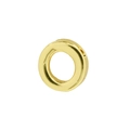 Classic 18k gold polished round letter pendant for DIY name necklaces - Letter O