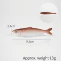 Realistic brown and white fish model 9.3cm in length weighing approximately 13g - Thick Salted Fish (Model)