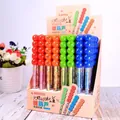 Creative multi-colored bullet pencil set with emoji faces in 48-piece display box - 1301 Candied Hawthorn Shape Bullet Pencil