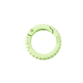 Light green circular alloy spring ring hook for DIY keychains and bag accessories - Light Green