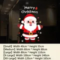 Golden Christmas tree static window stickers with size chart for holiday shop decoration - Small / Sduv-226