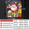 Size chart for Christmas static window stickers showing dimensions from 40cm to 120cm - Gift Box Snowman P-SD057 / S Small