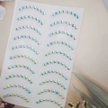 Iridescent AB facial rhinestone stickers in curved butterfly patterns for fairy makeup - BJA-605 (AB Color Arc)
